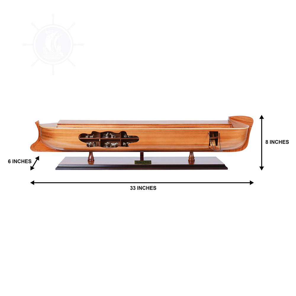 NOAH MODEL BOAT OPEN HULL | Museum-quality | Fully Assembled Wooden Model boats For Wholesale