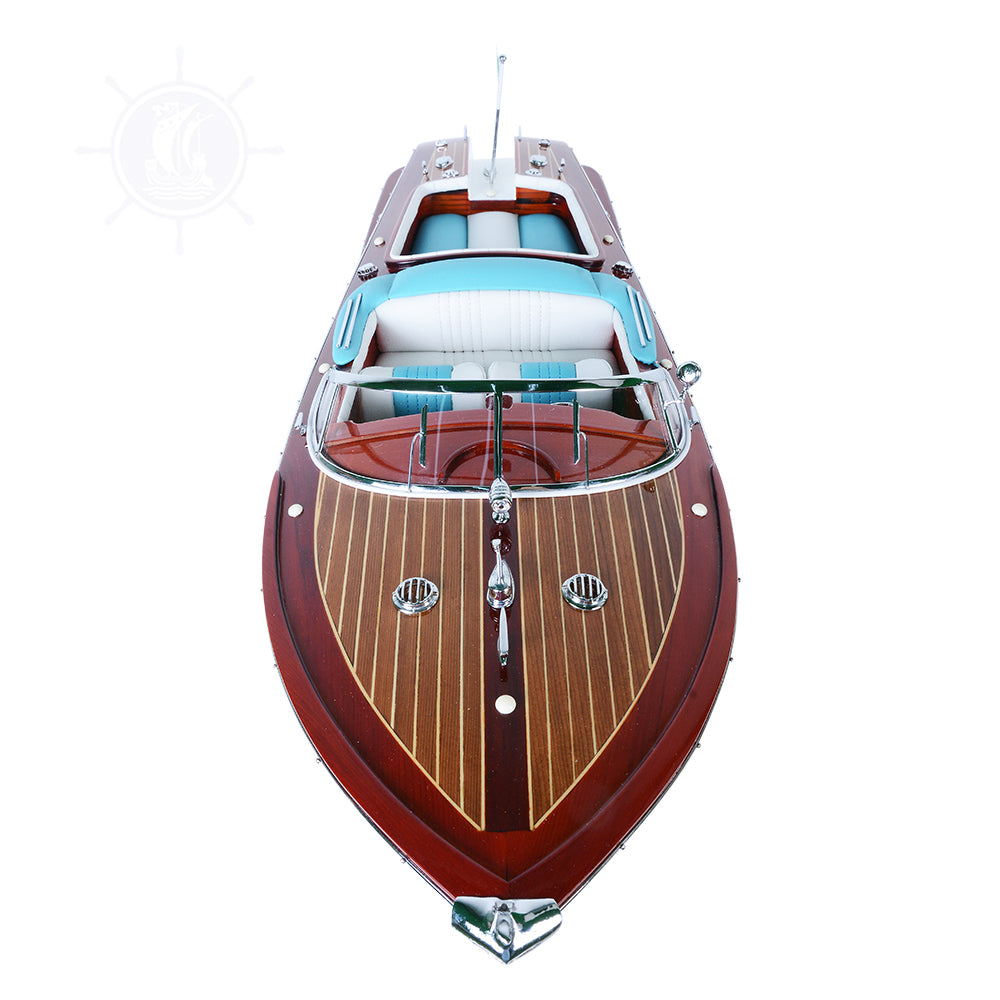 RIVA AQUARAMA MODEL BOAT PAINTED L60| Museum-quality | Fully Assembled Wooden Model boats For Wholesale