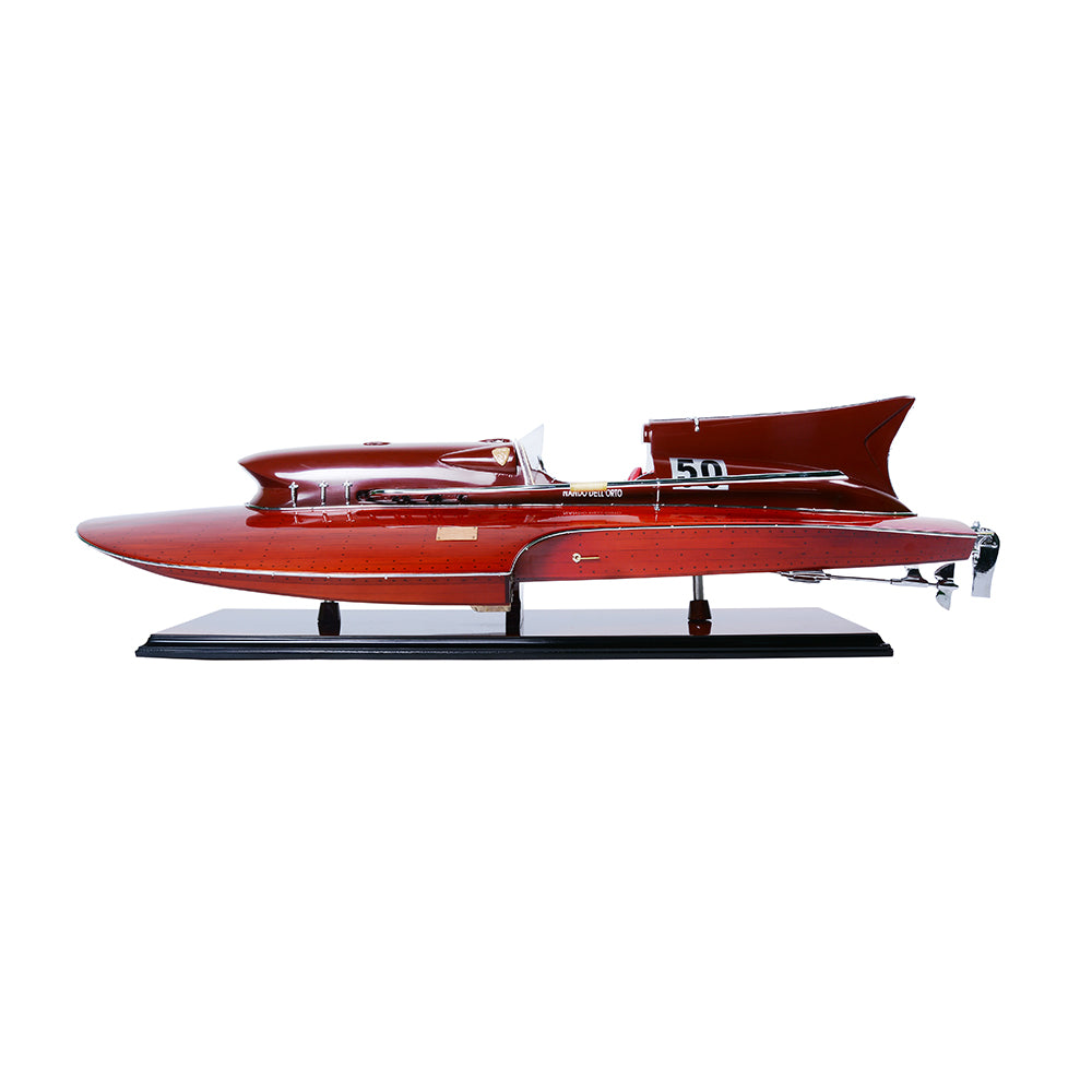 FERRARI HYDROPLANE MODEL BOAT PAINTED L80 | Museum-quality | Fully Assembled Wooden Model boats For Wholesale
