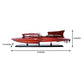 FERRARI HYDROPLANE MODEL BOAT PAINTED L80 | Museum-quality | Fully Assembled Wooden Model boats For Wholesale