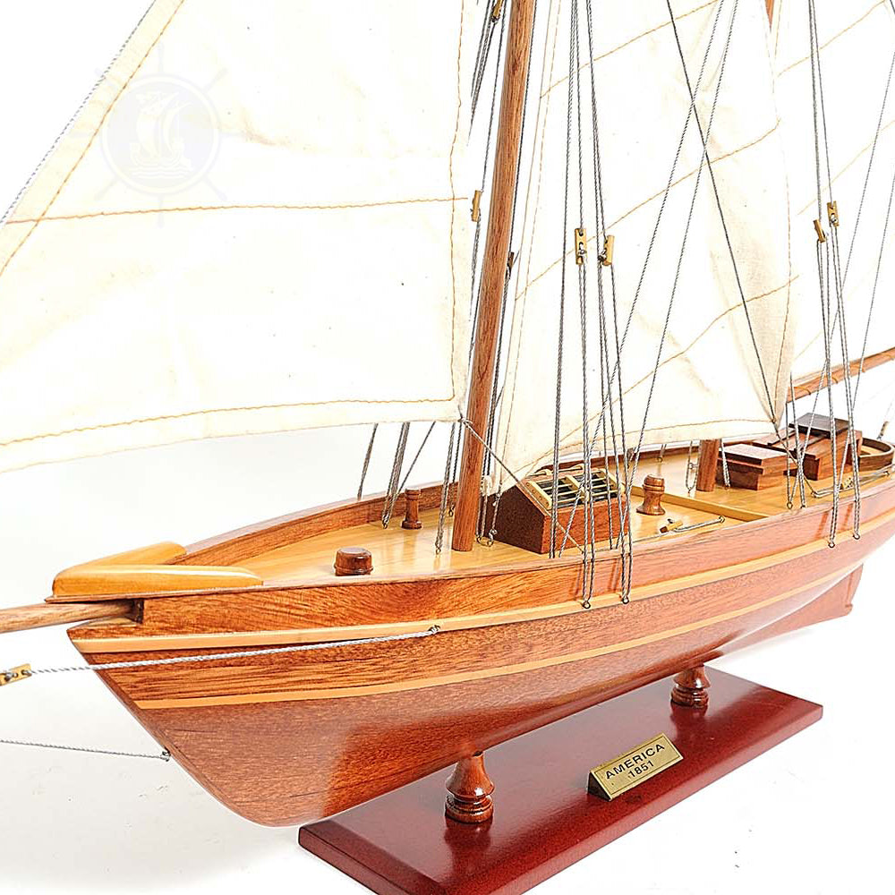 AMERICA CUP RACING YACHT FULLY ASSEMBLED MODEL SHIP | Museum-quality ship model For Wholesale