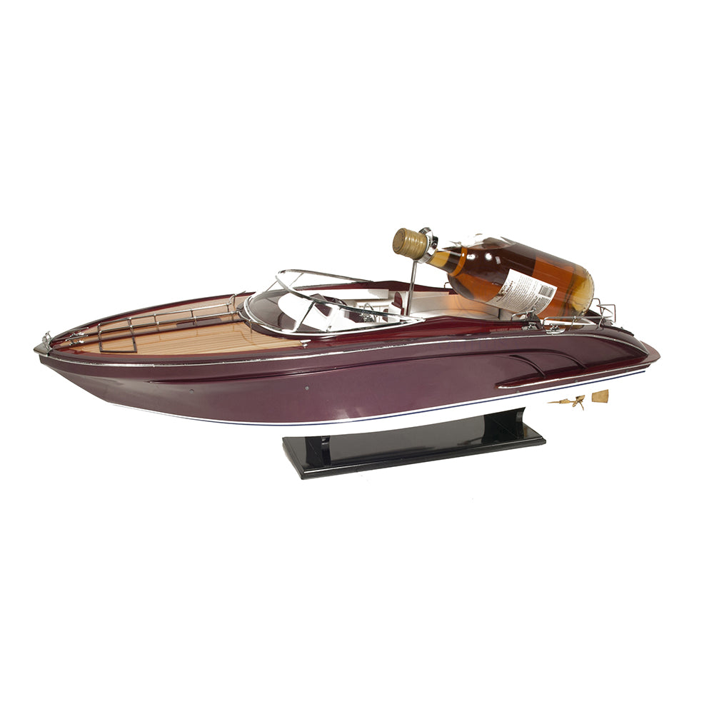 RIVA RIVARAMA WINE HOLDER MODEL BOAT WITH LED LIGHTS | Museum-quality | Fully Assembled Wooden Model boats For Wholesale