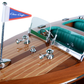 CHRIS CRAFT TRIPLE COCKPIT MODEL BOAT MEDIUM | Museum-quality | Fully Assembled Wooden Model boats For Wholesale