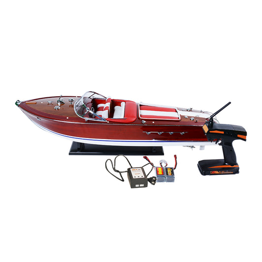 RIVA AQUARAMA MODEL BOAT PAINTED WITH RC MOTOR | High-quality | Fully Assembled Wooden Model boats For Wholesale