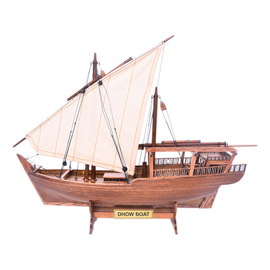 DHOW NATURE COLOR L30 | Museum-quality | Fully Assembled Wooden Model boats For Wholesale