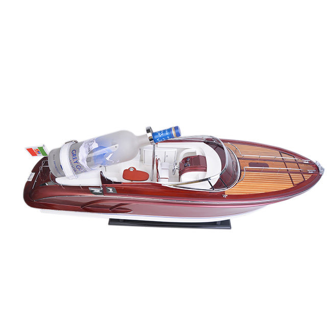 RIVA RAMA WITH WINE HOLDER L90 | Museum-quality | Fully Assembled Wooden Model boats For Wholesale