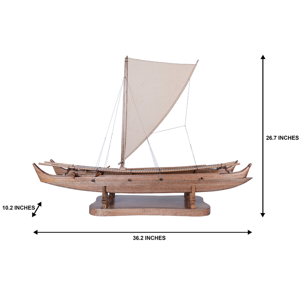 B523 - Antique Hawaiian outrigger 36-inch