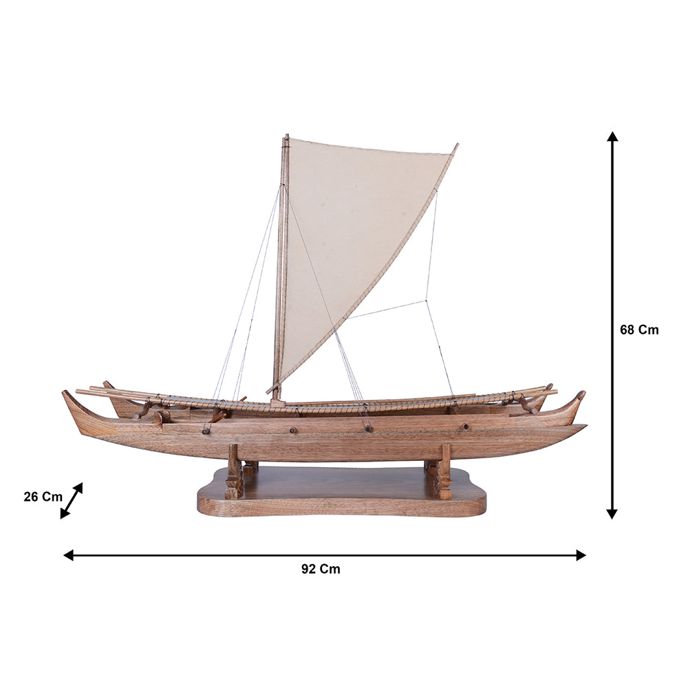 B523 - Antique Hawaiian outrigger 36-inch