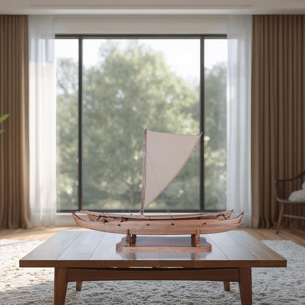 B523 - Antique Hawaiian outrigger 36-inch