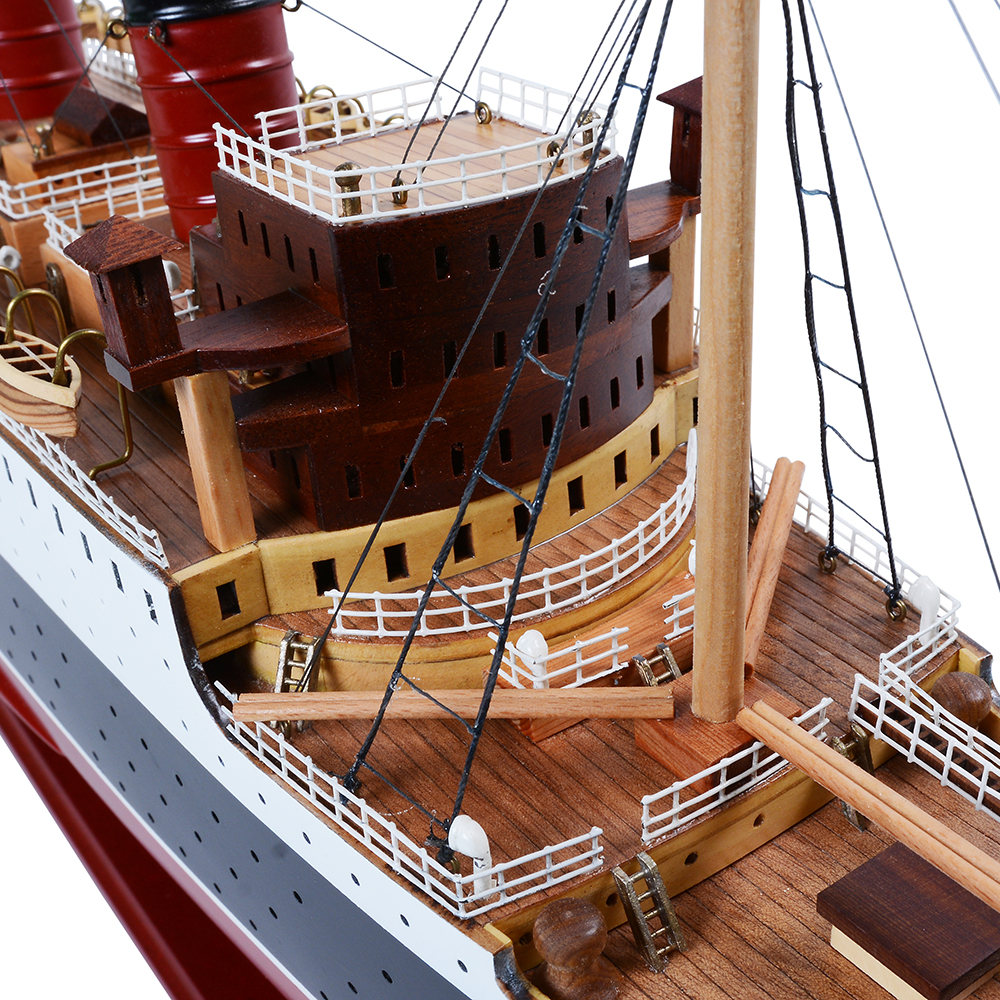 QUEEN MARY CRUISE SHIP MODEL  L | Museum-quality Cruiser| Fully Assembled Wooden Model Ship For Wholesale