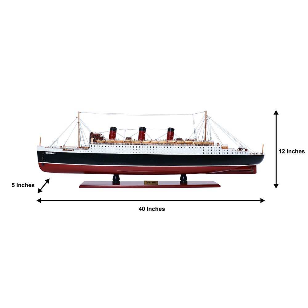 QUEEN MARY CRUISE SHIP MODEL  L | Museum-quality Cruiser| Fully Assembled Wooden Model Ship For Wholesale