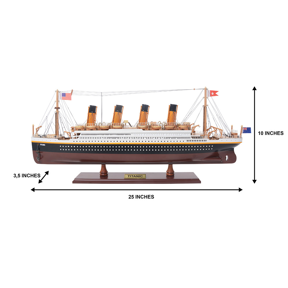 TITANIC CRUISE SHIP MODEL PAINTED SMALL| Museum-quality Cruiser| Fully Assembled Wooden Model Ship For Wholesale