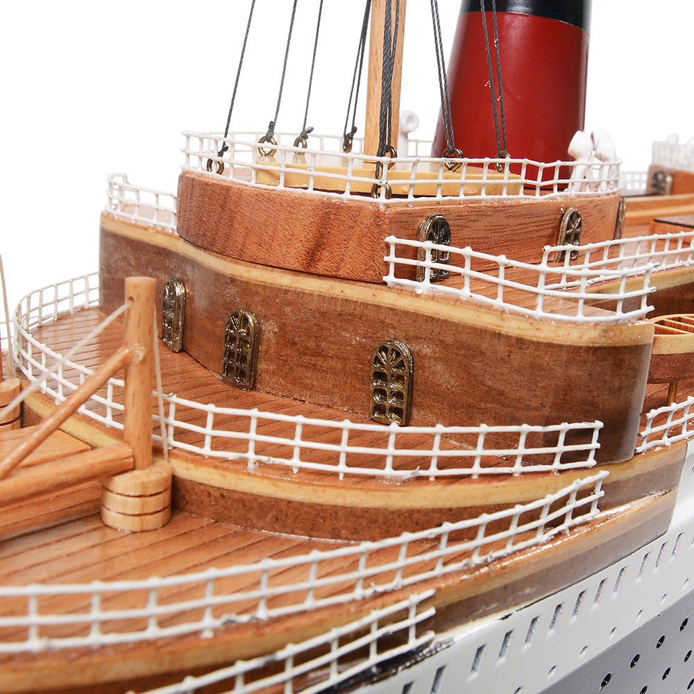 NORMANDIE CRUISE SHIP MODEL PAINTED LARGE| Museum-quality Cruiser| Fully Assembled Wooden Model Ship For Wholesale