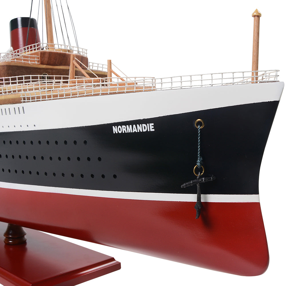 NORMANDIE CRUISE SHIP MODEL PAINTED LARGE| Museum-quality Cruiser| Fully Assembled Wooden Model Ship For Wholesale