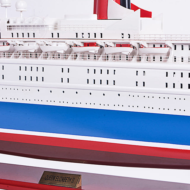 Queen Elizabeth II Painted Large Cruiseship Model