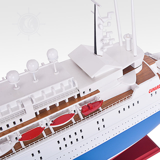 Queen Elizabeth II Painted Large Cruiseship Model