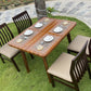 NAUTICAL TABLE WITH INLAY WOOD STRIPES SMALL