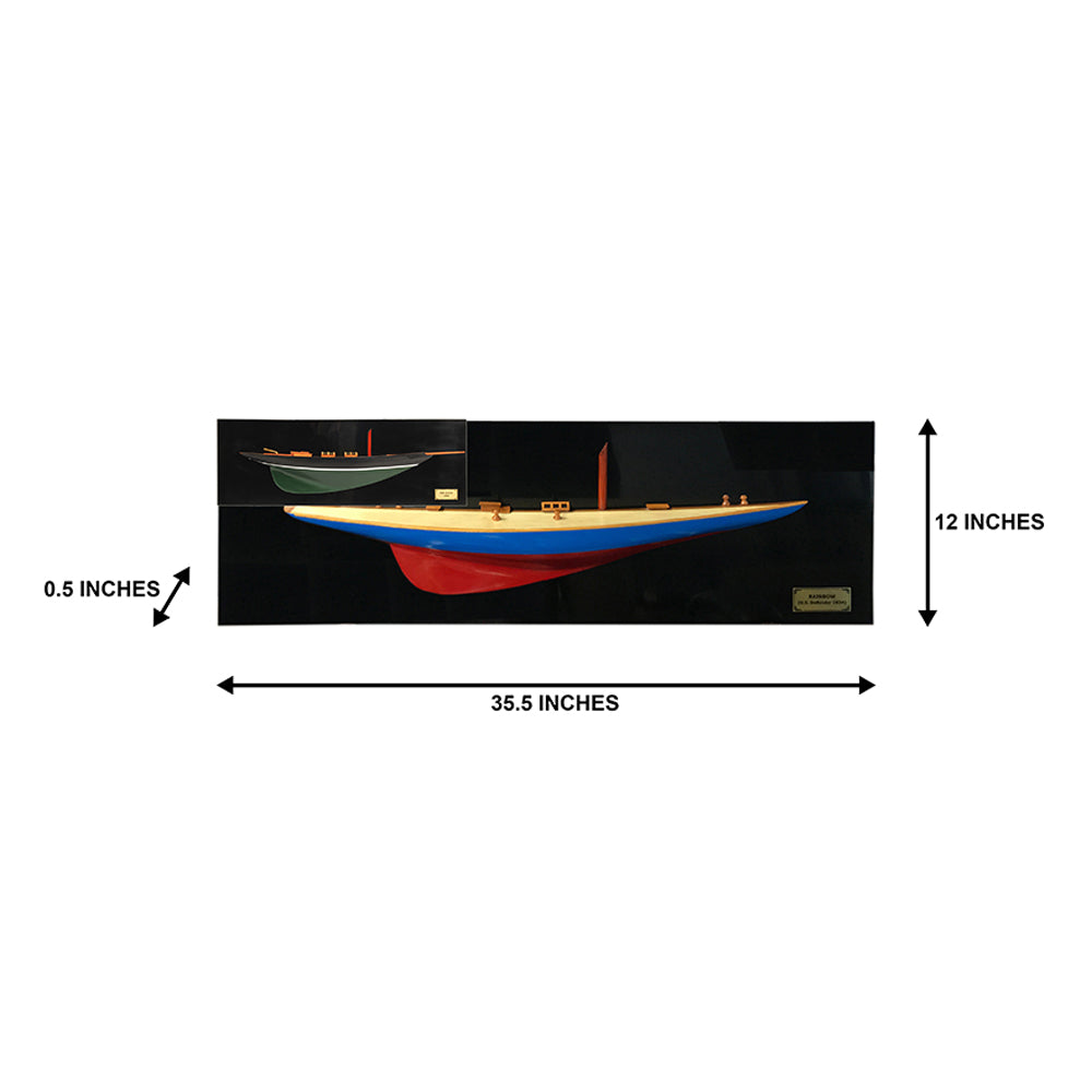 RAINBOW HALF-HULL SCALED MODEL BOAT | Museum-quality | Home & Office Decoration For Wholesale