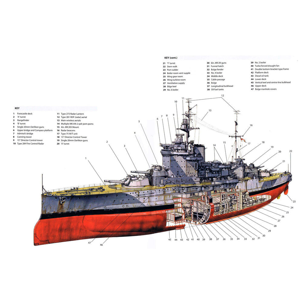 HMS Warspite (Queen Elizabeth-Class) 30 Inches Battleship Model