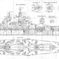 French Jean Bart (Richelieu-Class) Battleship 36 Inches Model