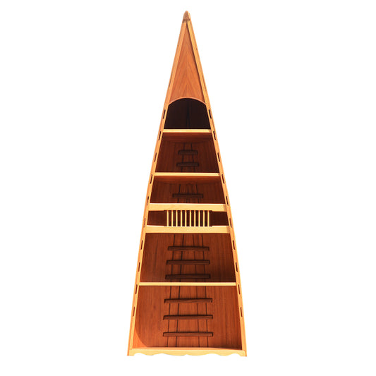 CANOE BOOK SHELF | Museum-quality | Fully Assembled Wooden Ship Model For Wholesale