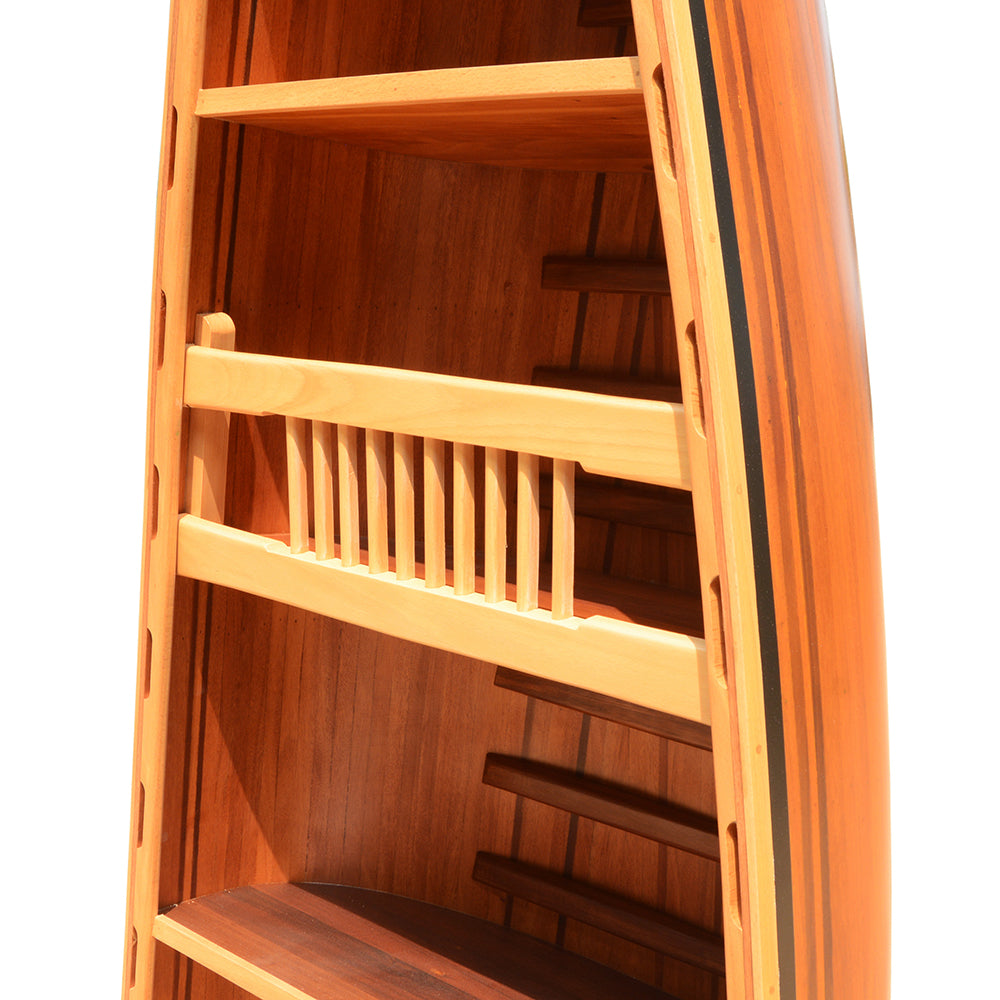 CANOE BOOK SHELF | Museum-quality | Fully Assembled Wooden Ship Model For Wholesale