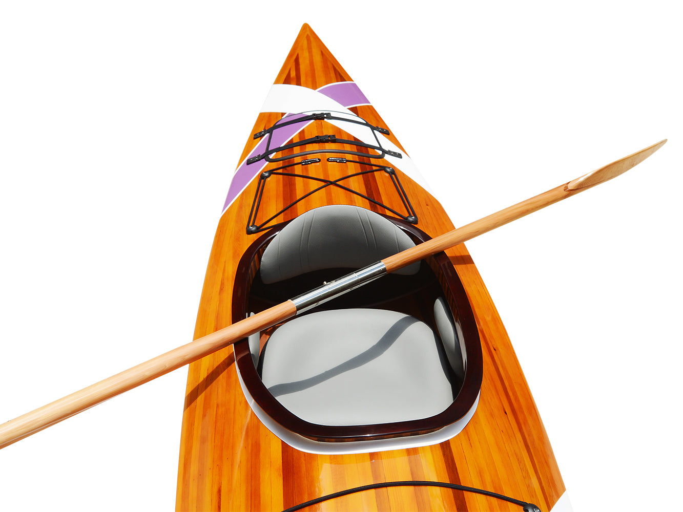 KAYAK WITH STRIPES 2 - 15 FEET LONG | Wooden Kayak | Boat | Canoe with Paddles for fishing and water sports For Wholesale