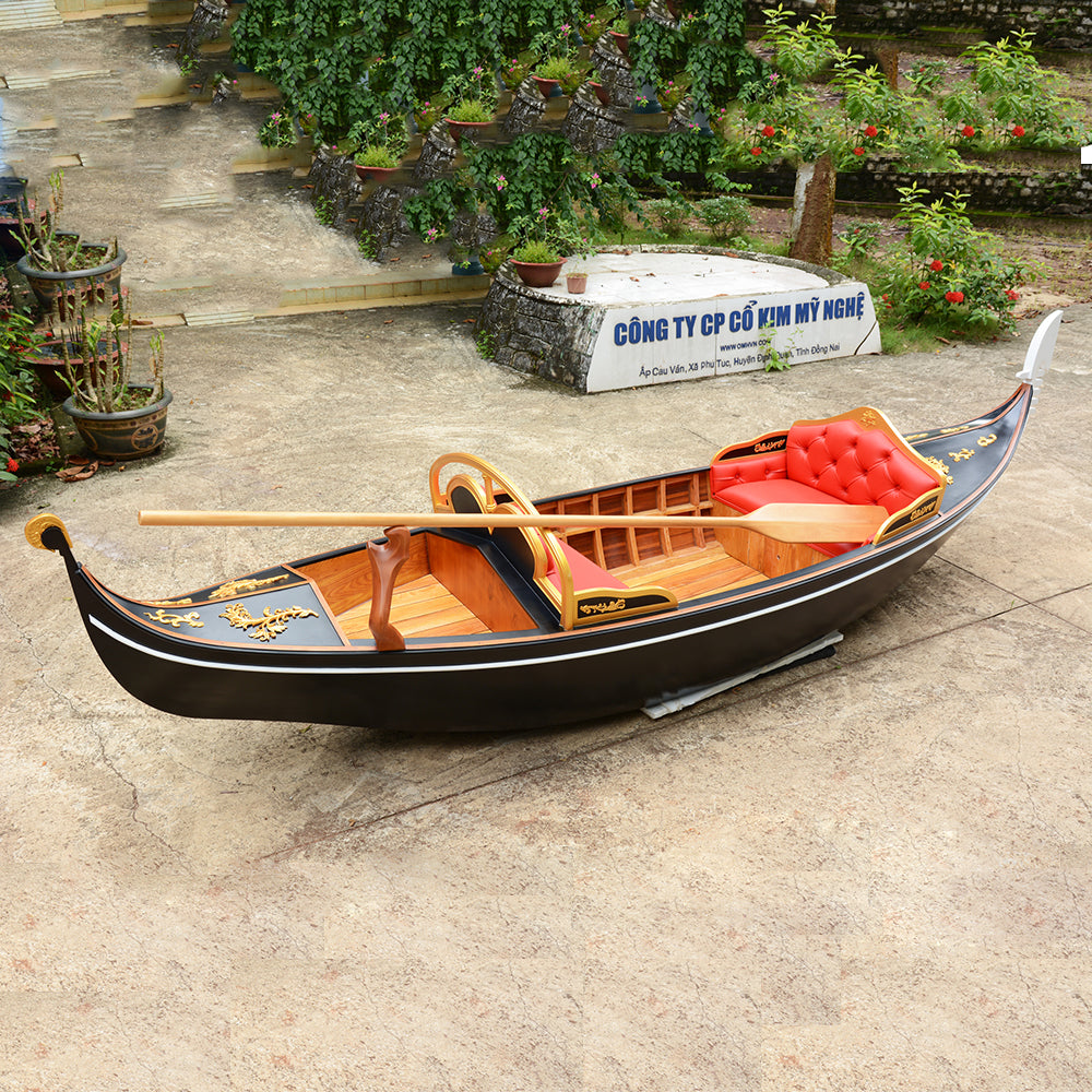 VENETIAN GONDOLA REAL BOAT 15 FEET CUSTOM MADE | Wooden Kayak |  Boat | Canoe with Paddles for fishing and water sports For Wholesale