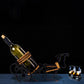 MOOSE-DRAWN SLEIGH RIDE WINE HOLDER