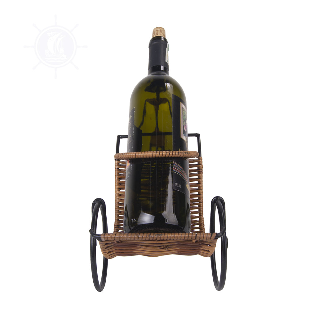 ASIAN STYLE RICKSHAW CYCLIST WINE HOLDER