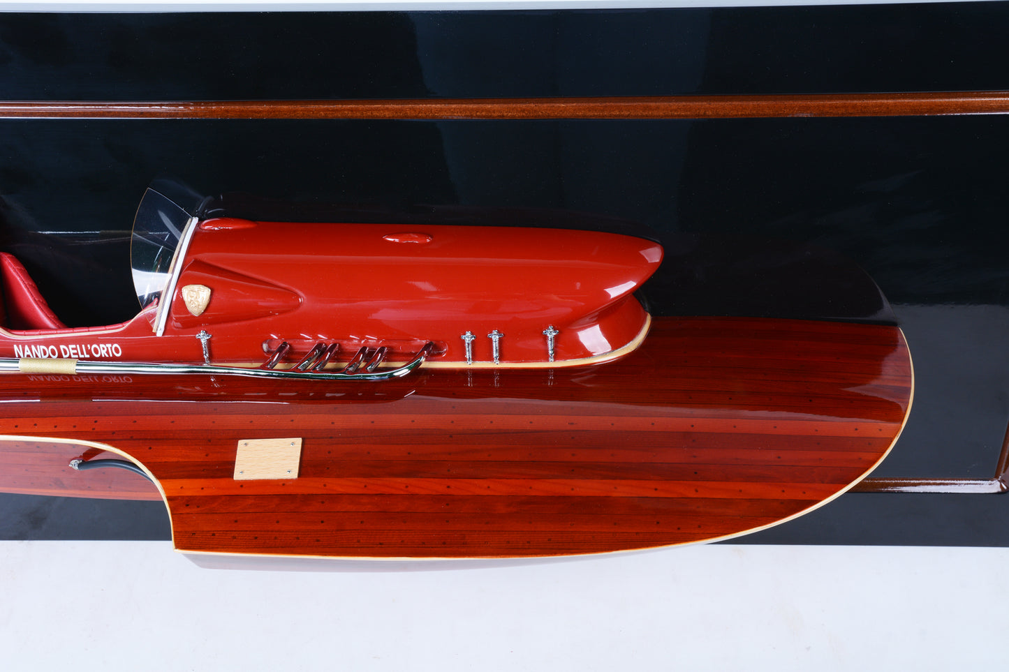 FERRARI HYDROPLANE HALF HULL L90 | High-quality | Fully Assembled Wooden Ship Models For Wholesale