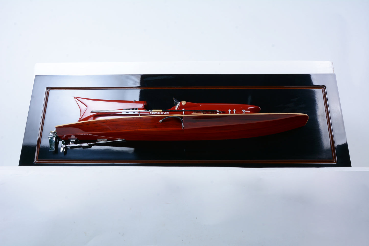 FERRARI HYDROPLANE HALF HULL L90 | High-quality | Fully Assembled Wooden Ship Models For Wholesale