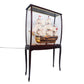 DISPLAY CASE MAHOGANY COLOR WITH LEGS & LIGHTS | HIGH QUALITY DISPLAY CASE FOR MODEL SHIP | Multi sizes and style available For Wholesale