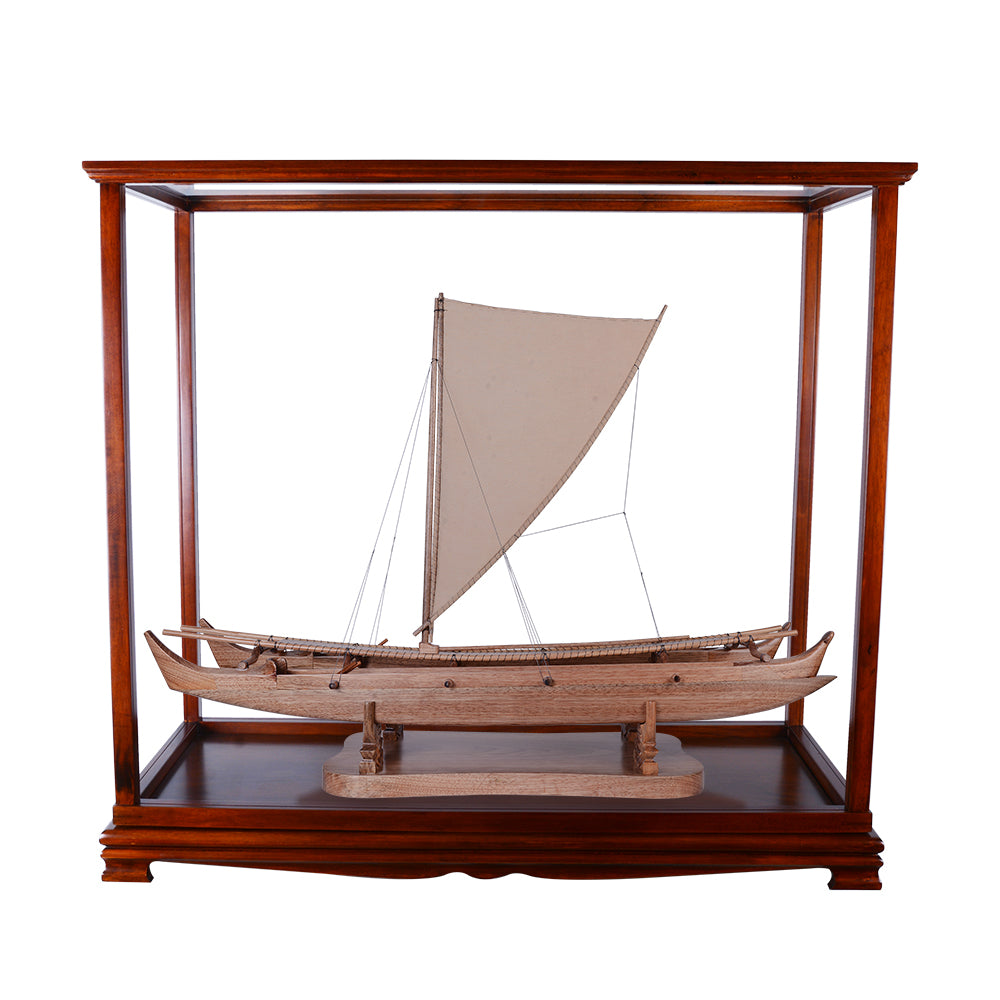 P110 - Display case for Antique Hawaiian Outrigger 36 inch