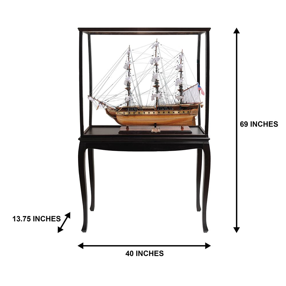 USS Constitution Large With Floor Display Case