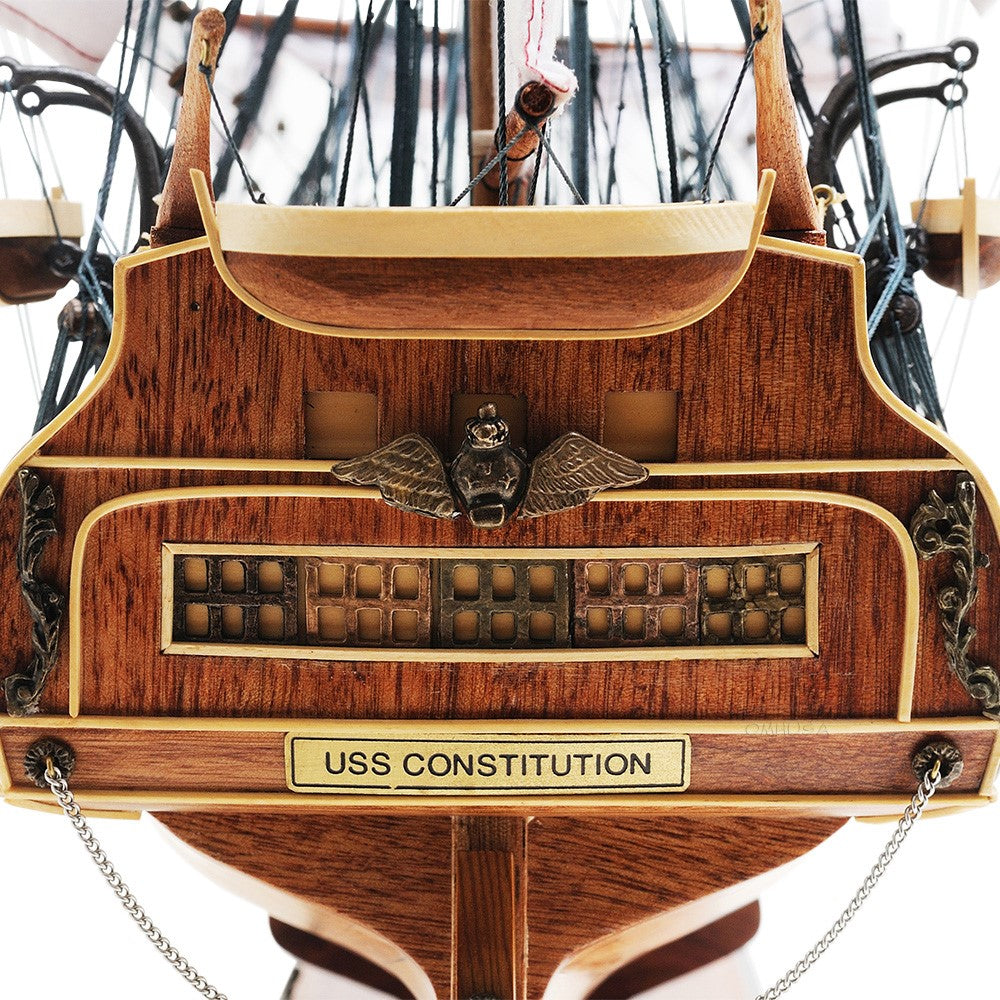 Exclusive 34-inch USS Constitution Wooden Model Ship - Museum Quality