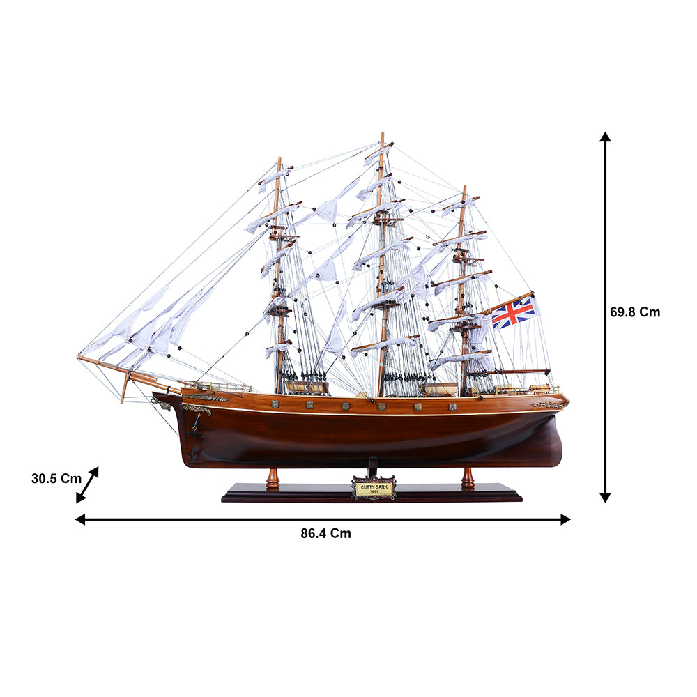 CUTTY SARK (BLACK WOOD) MODEL SHIP | High-quality | Fully