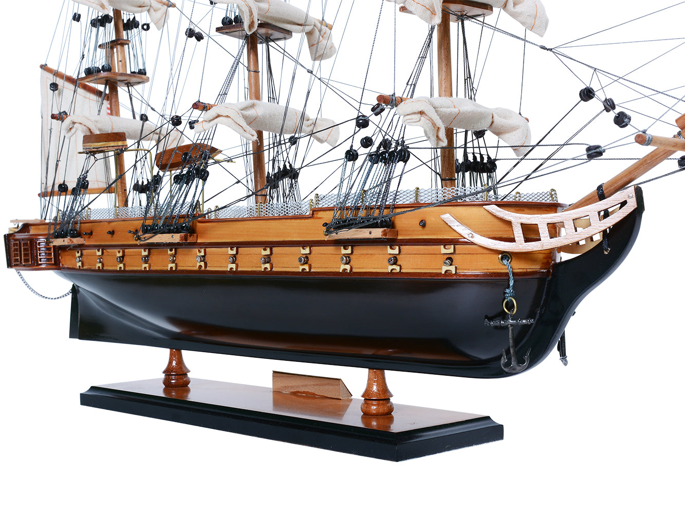 USS CONSTITUTION MODEL SHIP SMALL WITH DISPLAY CASE | High-quality | Fully Assembled Wooden Ship Models