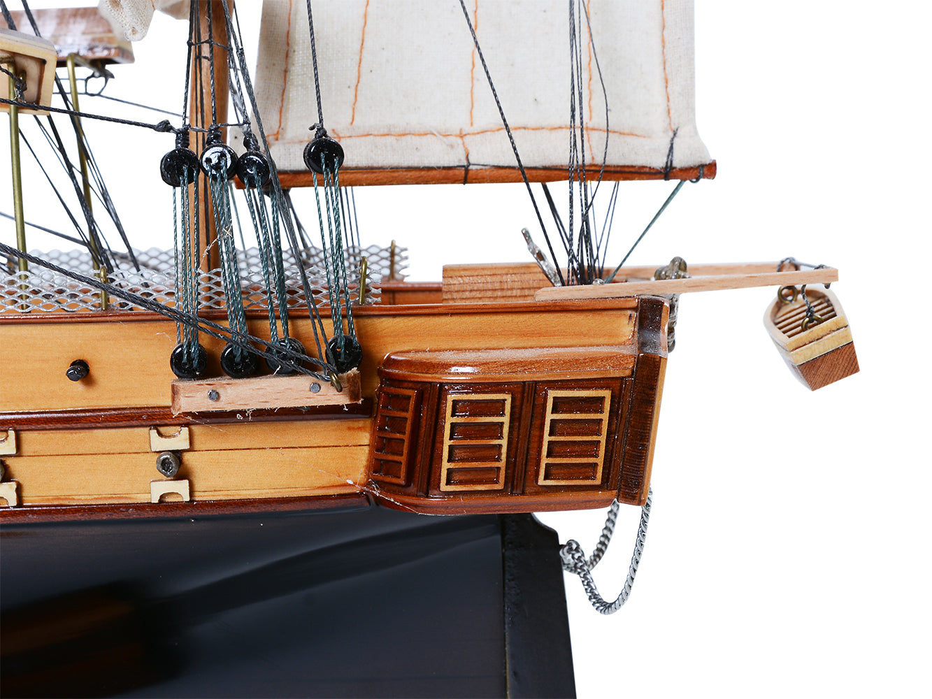 USS CONSTITUTION MODEL SHIP SMALL WITH DISPLAY CASE | High-quality | Fully Assembled Wooden Ship Models