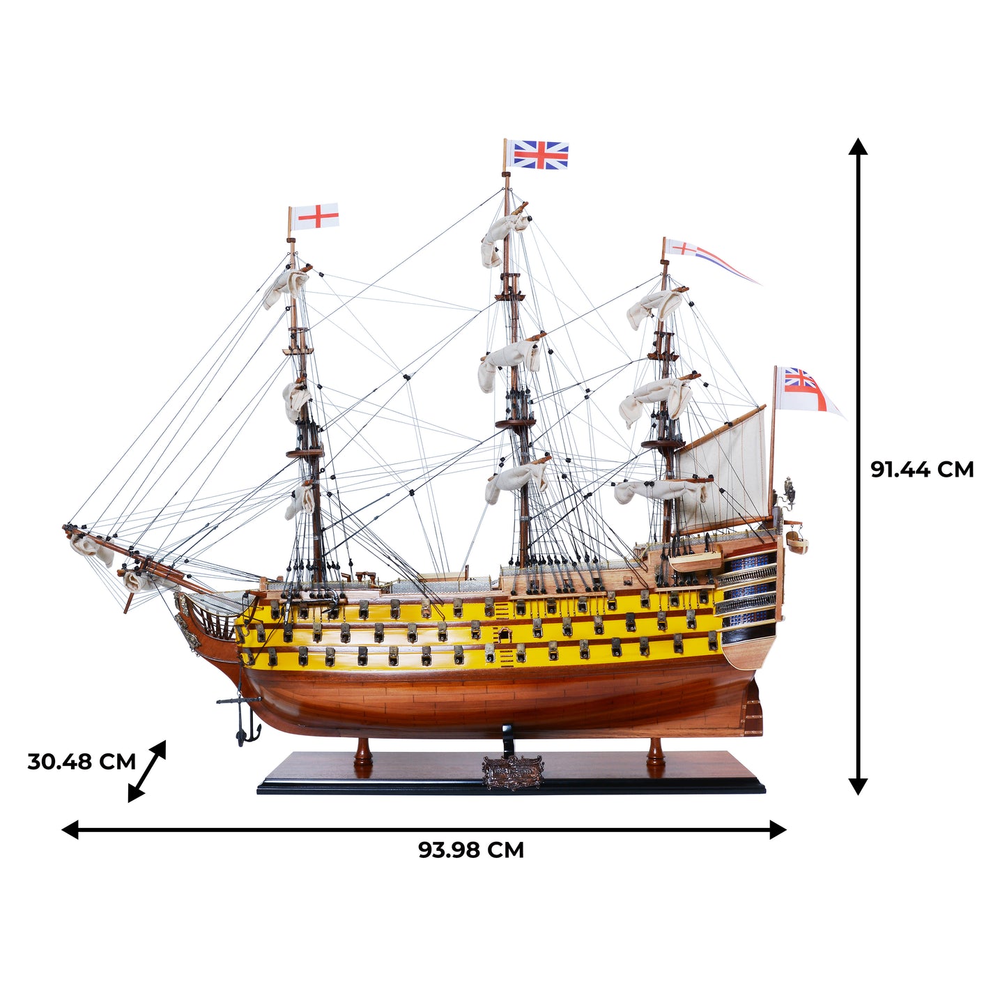 HMS Victory Painted Large size - THE FAMOUS BATTLESHIP Of THE ROYAL NAVY