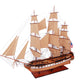 USS CONSTITUTION 56L WITH DISPLAY CASE NO GLASS | High-quality | Fully Assembled Wooden Ship Model