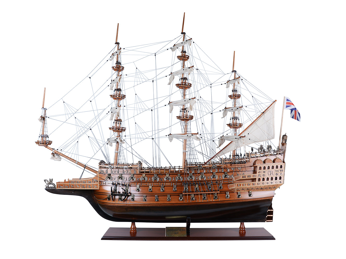 HMS SOVEREIGN OF THE SEAS MODEL SHIP XL WITH DISPLAY CASE NO GLASS | High-quality | Fully Assembled Wooden Ship Models