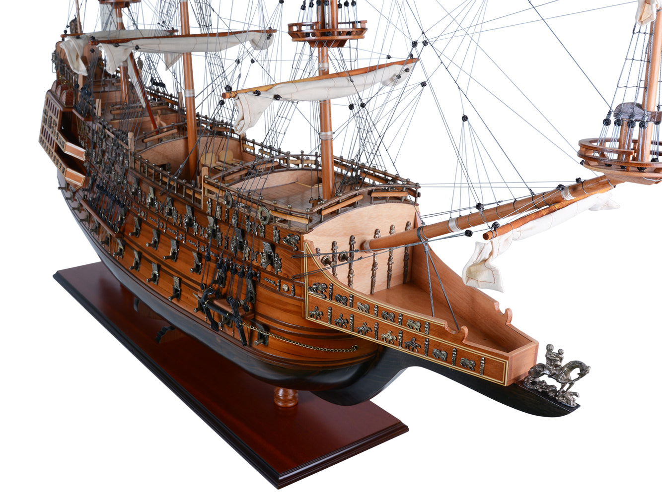 HMS SOVEREIGN OF THE SEAS MODEL SHIP XL WITH DISPLAY CASE NO GLASS | High-quality | Fully Assembled Wooden Ship Models