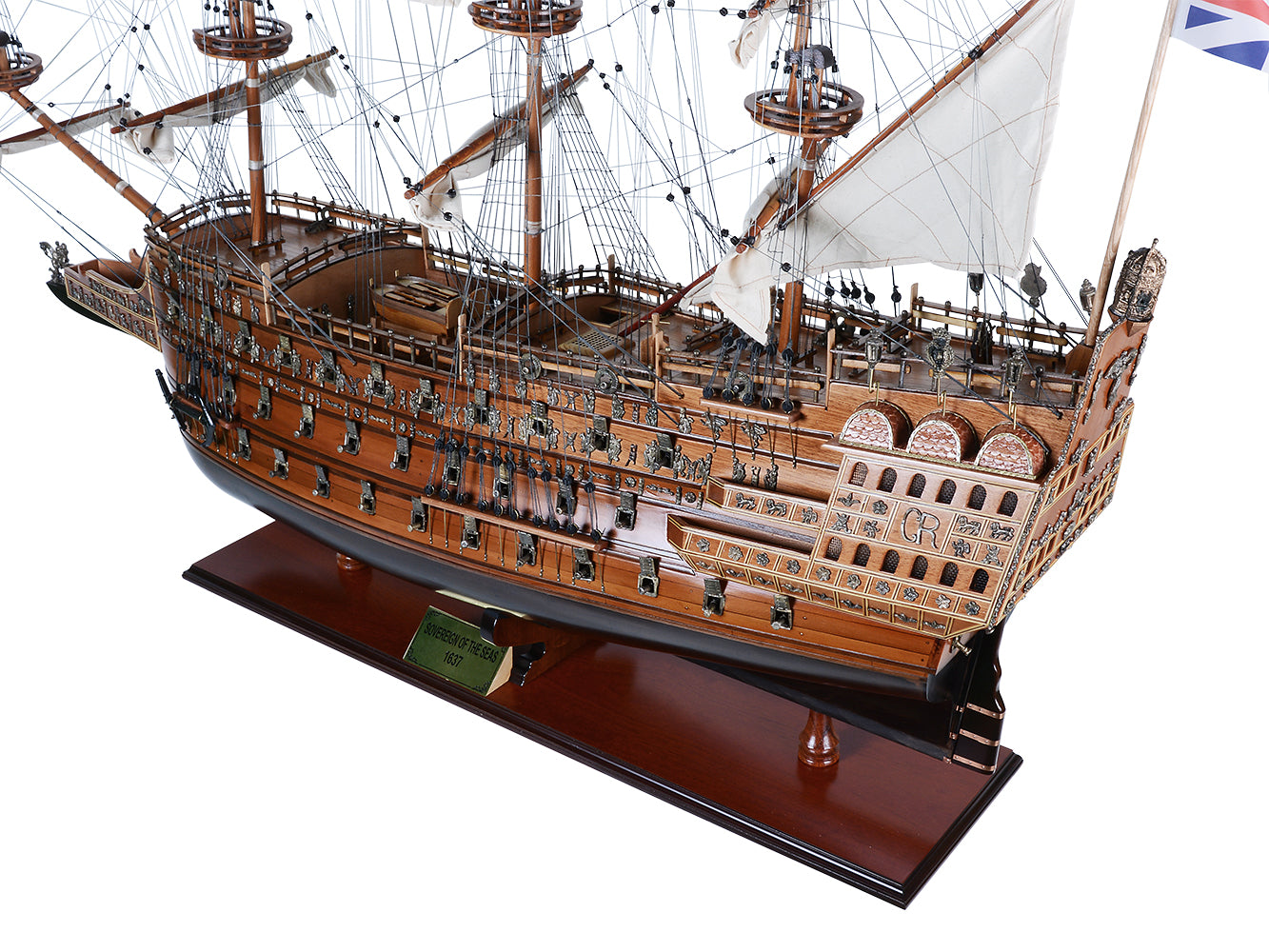 HMS SOVEREIGN OF THE SEAS MODEL SHIP XL WITH DISPLAY CASE NO GLASS | High-quality | Fully Assembled Wooden Ship Models