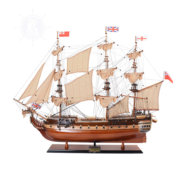 HMS SURPRISE MODEL SHIP LARGE WITH FLOOR DISPLAY CASE | High-quality | Fully Assembled Wooden Ship Models