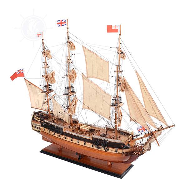 HMS SURPRISE MODEL SHIP LARGE WITH FLOOR DISPLAY CASE | High-quality | Fully Assembled Wooden Ship Models