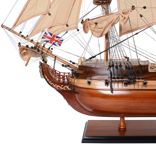 HMS SURPRISE MODEL SHIP LARGE WITH FLOOR DISPLAY CASE | High-quality | Fully Assembled Wooden Ship Models