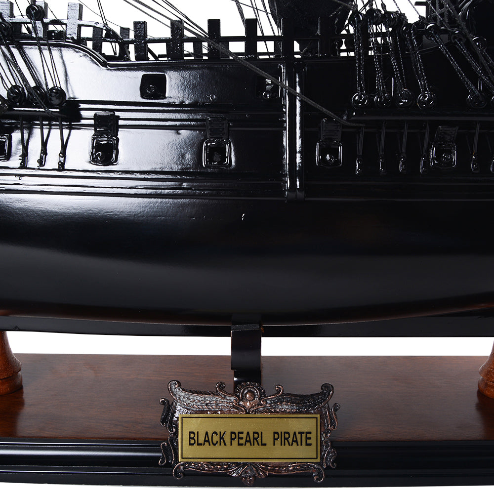 Black Pearl Pirate Ship Midsize With Display Case