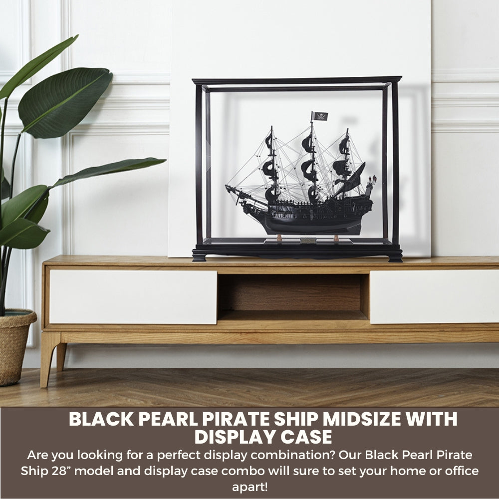 Black Pearl Pirate Ship Midsize With Display Case