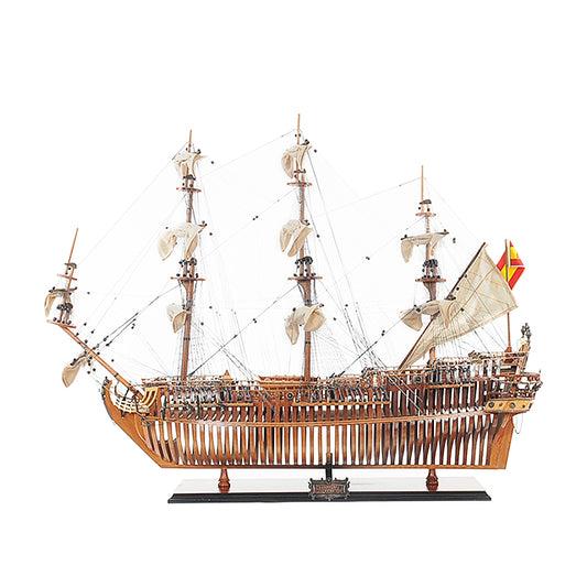 SAN FELIPE MODEL SHIP OPEN HULL L80 | Museum-quality | Fully Assembled Wooden Ship Models For Wholesale